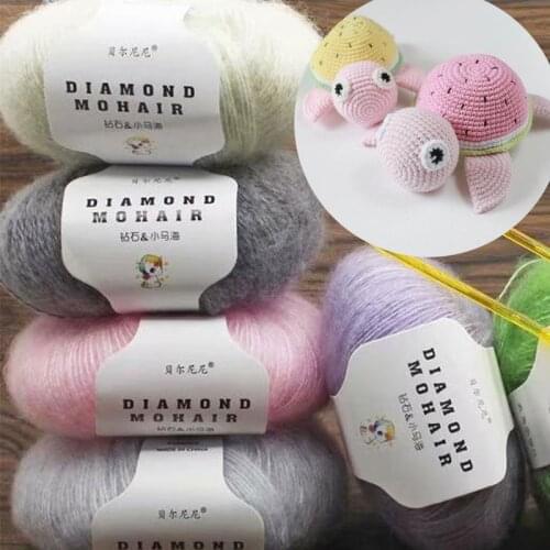 25g/Roll Mink Wool Cashmere Yarn Crichet Thread Mohair Yarn soft Wool Yarn for Hand knitting for Women Sweaters Scarves