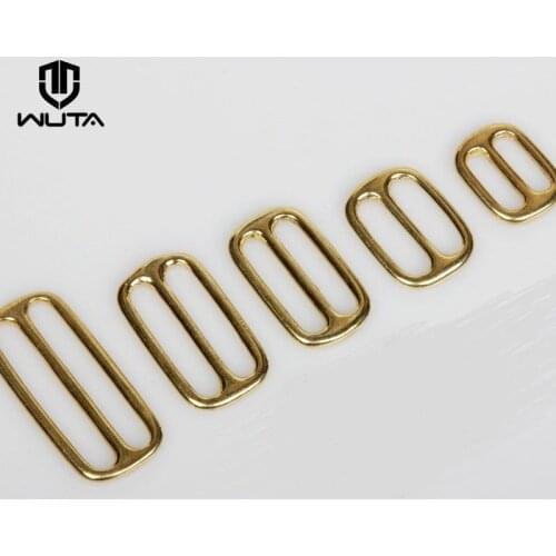 WUTA Solid Brass Slider Tri-Glide 3Bar Rectangle Adjust Buckle Shoulder Strap Bags Garment DIY Leather Accessories 1/2/10pcs