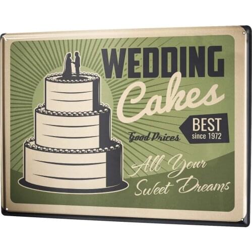 SINCE 2004 tin Sign Anniversary Party Fun Wedding Cake