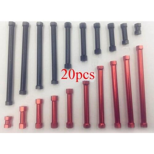 Yuenhoang 20PCS M3 Hexagonal Aluminum Column 10/15/20/25/30/35/37mm Length Studs Fastener Connecting Standoff Spacer for RC UAV
