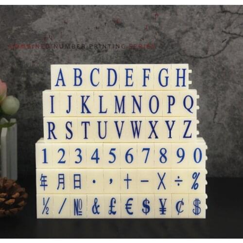 DIY Paper Work Diary Ablum Wedding Letter Alphabet Stamp Digital Number Symbol Seal Chapter Combination Ink Print