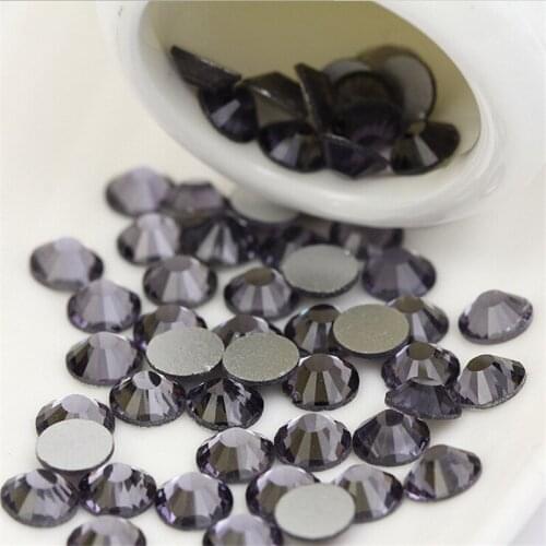 Ss3 -ss30 Flat Back Best Crystal Violet ( 3d Nail Art decorations ) Non Hot Fix Glue on rhinestones for nails diy