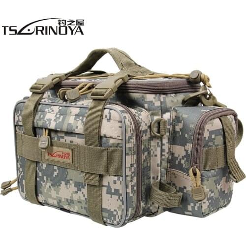 TSURINOYA Fishing Bag 27x10x19cm 600D Canvas YKK Zip Outdoor Waterproof Waist Bag Fishing Tackle Bag Bolsa Pesca Grande Lure Bag