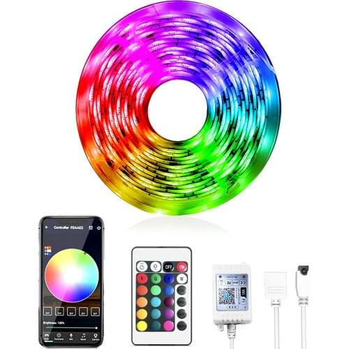 Smart WiFi App Control Led Strip Lights Work with Alexa Google Assistant -16.4 feet
