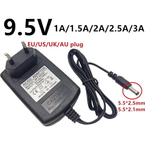 9.5V 9.5 volt universal AC DC Power Supply adapter 1A 1.5A 1500mA 2A 2.5A 2500mA 3A ac/dc Adaptor adaptador Switching 5.5*2.5mm