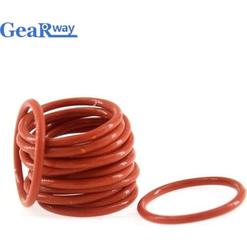 Gearway 3.5mm thickness O Ring Seal Gasket Red Silicon O Type Ring 72/75/76/78/130/135/140mm OD VMQ Anti-age O Ring Sealing