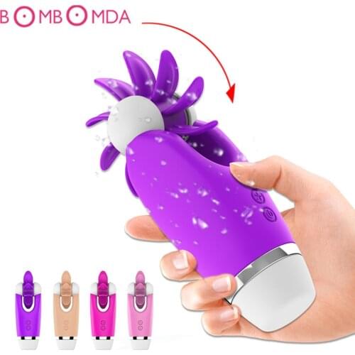 Tongue Licking Vibrator Rotation Oral Nipple Clitoris Stimulator Sex Toys Vaginal Masturbator Adult Toys Sex Products for Women