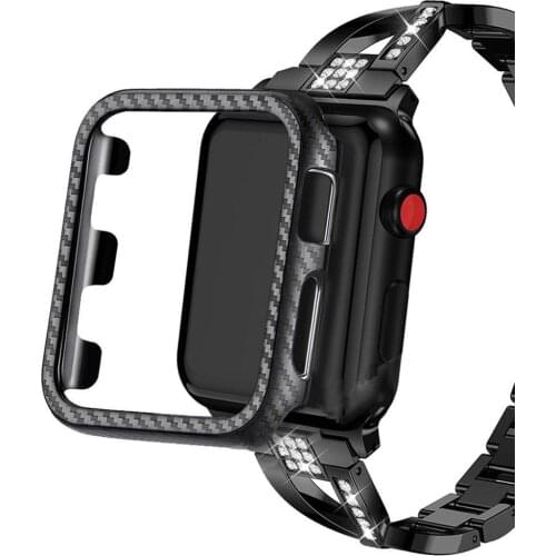 38mm 40mm 42mm 44mm Replacement Carbon Fiber Frame Protective Case for Apple Watch Series 1/2/3/4