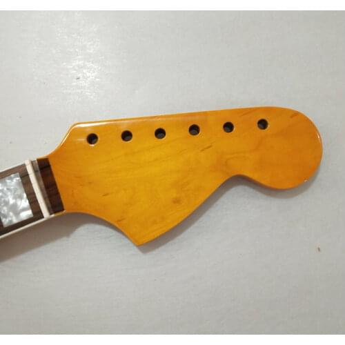 Yellow Maple 21 frets vintage guitar Neck for ST style big headstock