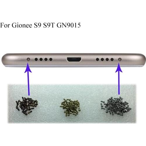 2PCS silver for Gionee S9 S9T GN9015 S 9 GN 9015 Buttom Dock Screws Housing Screw nail tack for GioneeS9 S9T GN9 Mobile Phones