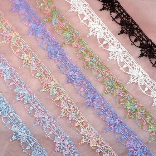 3m/bag New Fantasy Color Butterfly Lace DIY Water-soluble Lace Accessories