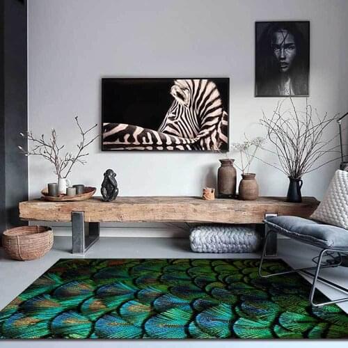3D Feather Carpet Child Bedroom Gamer Area Rugs Kids Room Bedside Play Floor Mat Home Decoration Large Carpets for Living Room