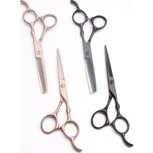 6 Inches Customized Logo Hairdressing Cutting Shears Thinning Scissors Hair Styling Tools Professional Human Hair Scissors