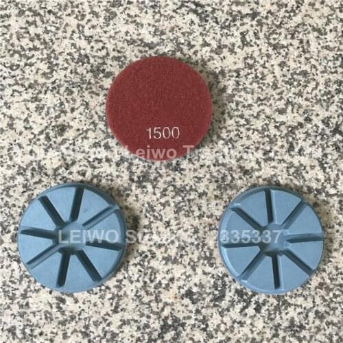 Diamond Resin Pad 4 inch for Marble Floor Wet Polishing 12 mm Thickness Nylon Cloth Circle Abrasive Disc Grit 1500 3 Pcs/lot