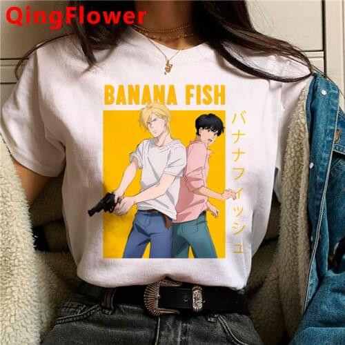 Banana Fish clothes female aesthetic casual vintage top tees white t shirt graphic tees women