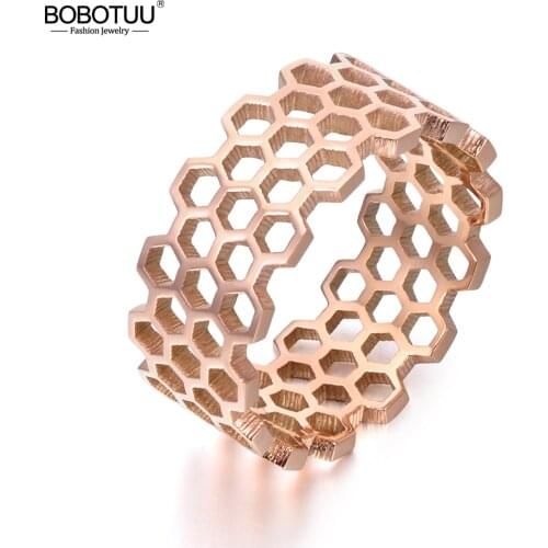 BOBOTUU Women's Gold Rings