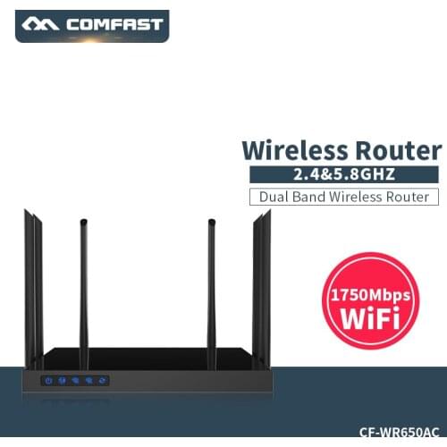 Comfast 1750Mbps WIFI Router 2.4G+5.8G Enginering Manage router CF-WR650AC 1 Wan 4 Lan 802.11ac access point wifi router