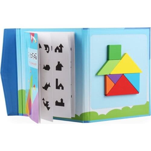 Wooden Color Cognitive Building Childrens Gifts Childrens Educational Magnetic Jigsaw Puzzle Toys