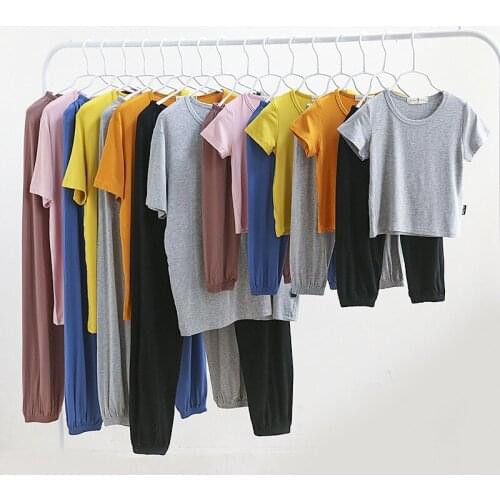 Kid Pajamas Set Boys Girls Pjs Modal T-shirt & Pants Loungewear Clothes Toddler 2020 Summer Clothing Clothes Sleepwear Nightwear