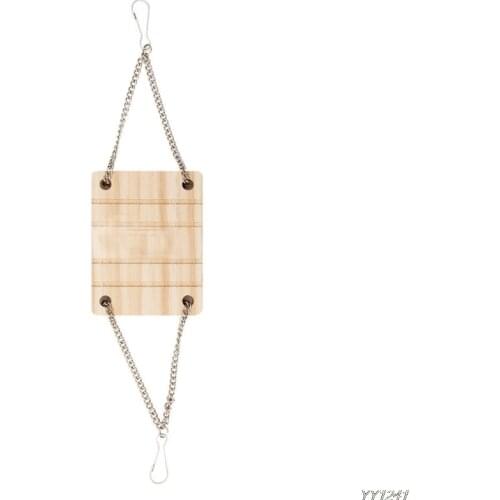 Pet Hamster Toys Wooden Swing Seesaw Rat Mouse Harness Parrot Hanging Suspension