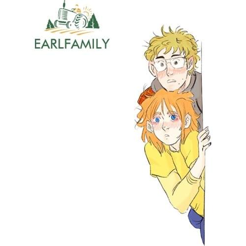 EARLFAMILY 13cm x 4.7cm for Peek Anime Car Sticker Sunscreen Waterproof Auto Air Conditioner Laptop Decal Personality Graphics