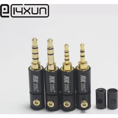 EClyxun 1Pcs 2.5mm 3.5mm 3 / 4 Pole Stereo Male Jack 2.5 / 3.5 Audio Plug Connector DIY Solder Adapter for RK 2mm 4mm 6mm Cable