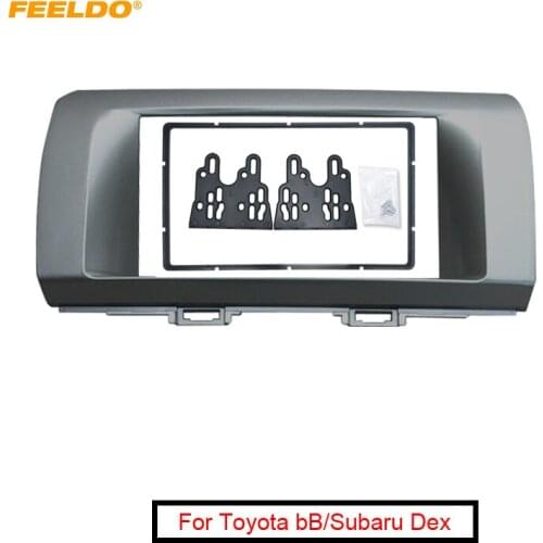 FEELDO 2DIN Car Radio Fascia Panel Frame Adapter for Toyota bB/Subaru Dex/Daihatsu Coo/Materia Dash Frame Installation Kit