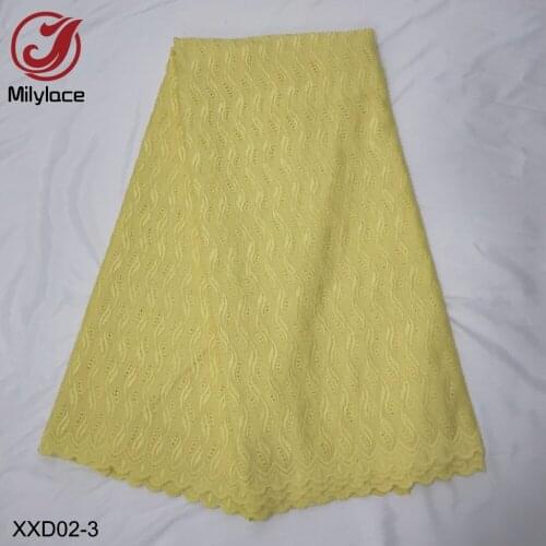 Hot selling african dry lace fabric for 5 yards /man or wowen garment mesh cotton lace XXD02