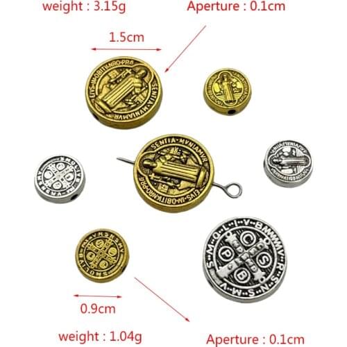 JunKang Alloy Our Lady of Heaven Hollow Flower Shaped Spacer DIY Making Jewelry Connector Amulet Discovery Accessories