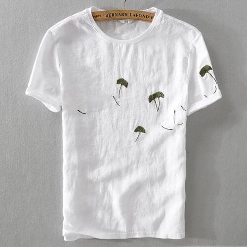 T Shirt Men Summer 2019 Cotton Linen Short Sleeve Retro Hip Hop Casual Men Clothing Funny T Shirts Camisetas Hombre