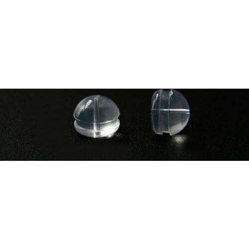 20 PCS 5mm*4.5mm Earrings Set Transparent Silicone Earrings Accessories Ear Plugging Earring Back Stopper