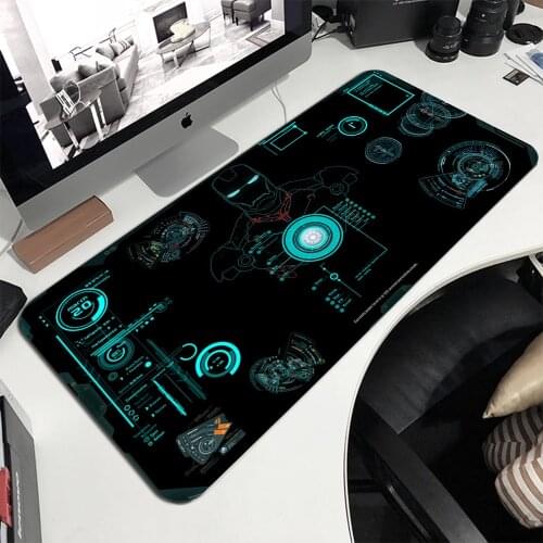 MRGLZY Gaming Mouse Pad Carpet Laptop Accessories Best Seller Mouse Pads Gamer Iron Man Jarvis Accessories Mousepad Desk Mat