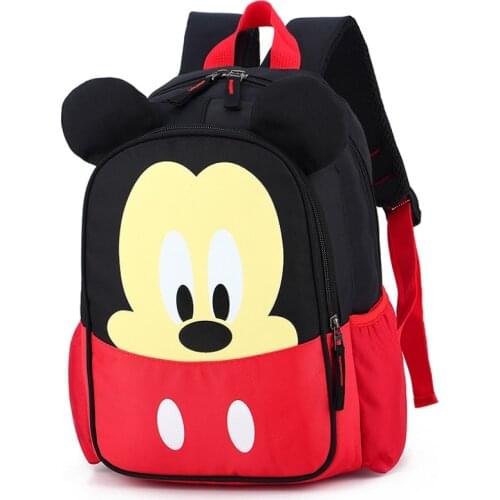 Disney Mickey Minnie Mouse Bag Nylon Backpack Girls School Bag High Quality Satchel Book Bag School Backpack For Childrens