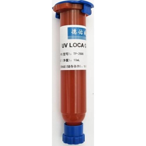 Wholesale 50pcs 10ml TP-2500 LOCA UV glue liquid optical clear adhesive tp 2500 uv glue for touch screen samsung galaxy iPhone