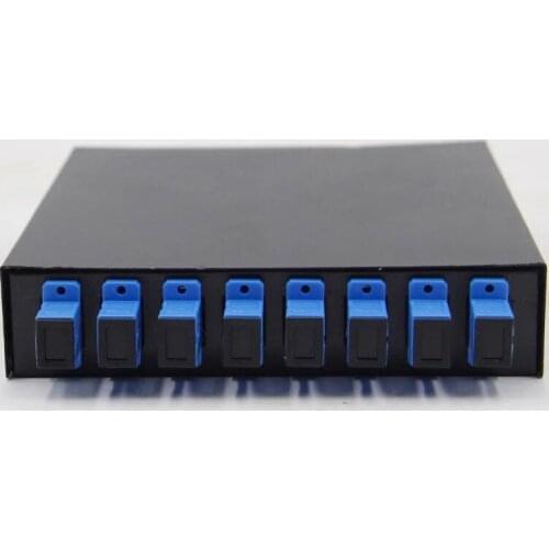 Free Shipping 8 Ports CATV Fiber optical Patch Panel Fiber optic terminal box 8 core Desktop Type SC FPC with adapter pigtail