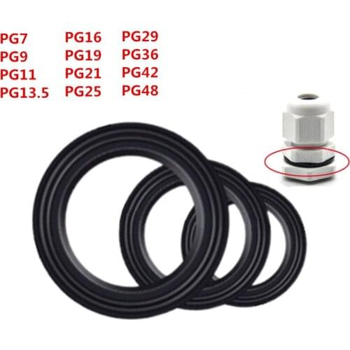 Rubber Sealing Gasket O Ring Washer For Nylon PG Cable Waterproof Connector