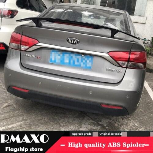 For Forte K3 Spoiler 2006-2018 KIA Forte K3 TF High Quality Spoiler ABS Material Car Rear Wing Primer Color Rear Spoiler