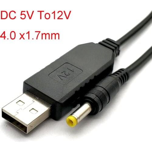 USB Power Boost Line DC 5V To 12V Step UP Module USB Converter Adapter Cable 1.7 x 4.0mm Plug