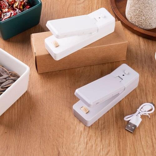 USB charger sealing machine plastic food mini heating sealing machine food potato chip bag clip kitchen tool heating clip
