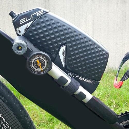 GIYO 120PSI 27cm Bicycle Mini Pump Smart Mouth With Barometer Portable Pump Universal Nozzle Tool Set air pump for bicycle