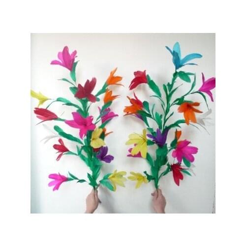 Magic Cane to Double Flower Bunch Magic Tricks Stage Close Up Magia Flower Appearing Magie Illusion Gimmick Props Magicians