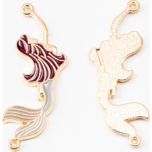 YEPENGFEI 20 PCS Mermaid Charms Alloy jewelry Pendants for Jewelry Making DIY Handmade Craft Accessories js2133