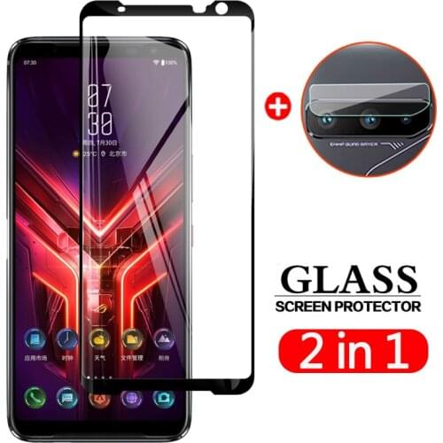 2 In 1 Back Camera Lens Film & Screen Protector Protective Tempered Glass For Asus ROG Phone 3 Phone3 ZS661KS / Strix 6.59"