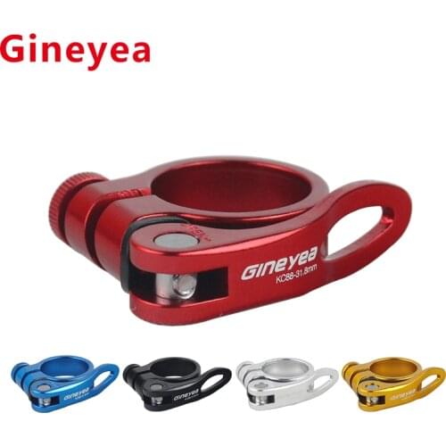 Gineyea bicycle quick removal seat type pipe clamp 28.6 31.8 34.9 40.8mm mountain bike aluminum alloy seat clip bicycle parts
