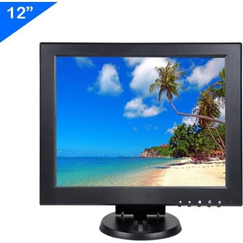 ZHIXIANDA Factory Wholesale Price 12 Inch 4:3 1024x768 Resistive Touch Monitor LCD Display With BNC HDMI AV VGA USB Input