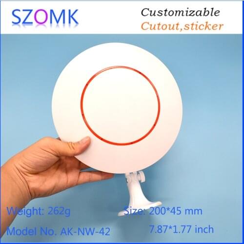 1 piece 200*45mm ceiling wifi network plastic box for electronics project abs plastic router controller with fixed bracket