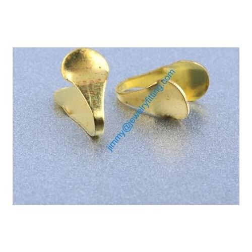 2013 jewelry findings Base metal foldover crimps Chain end caps for chain welding