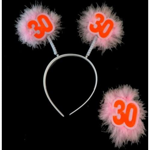 2021 new design Sweet pink Birthday headband Badge set adult funny orange 21 30 40 50 happy birthday event party supplies