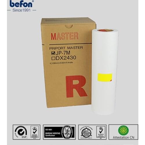 Befon Master Roll JP 7 JP-7 JP-7M JP7M B4 CPMT21 21 4 Rolls/box Compatible for Ricoh JP750 JP780 750 780