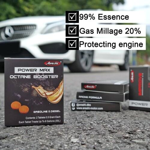 Arashi Octane Booster Motorcycle Gas Saving injector Cleaner Fuel Reducing Oil Diesel Additive Saver Car increase Power Max